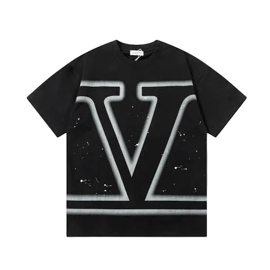 Valentino Garavani spray-effect VLogo oversized T-shirt.